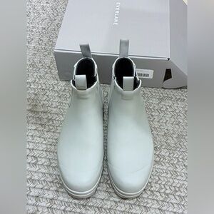 Everlane light blue rain boots #ankleboots